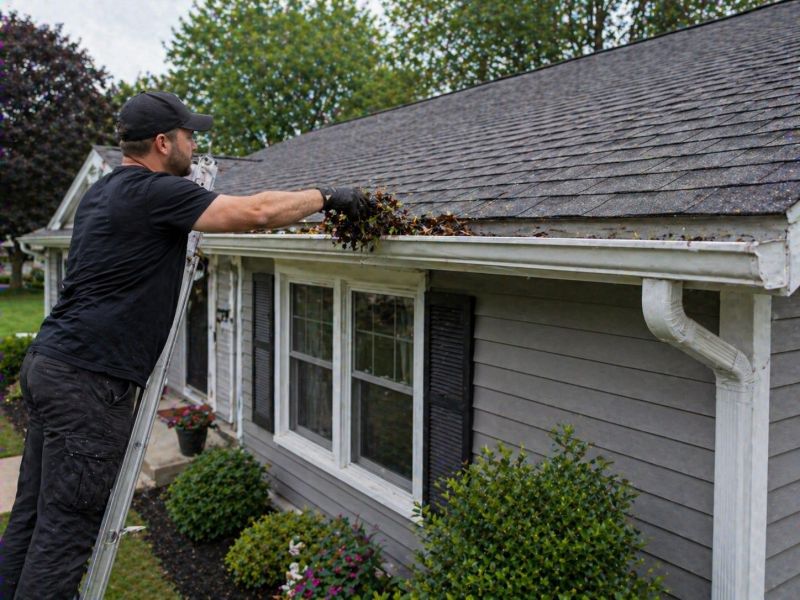 Rain Gutter Clearing in Fredericksburg, VA