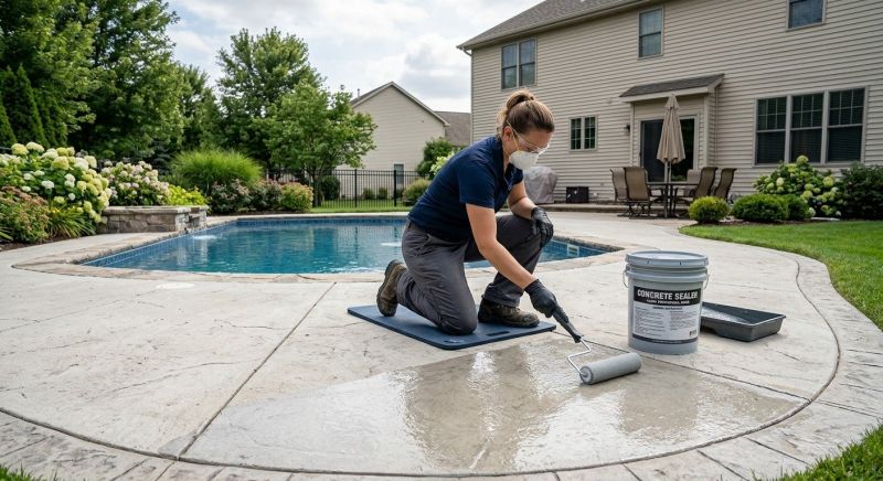 Stamped Concrete Sealing in Kansas City, KS